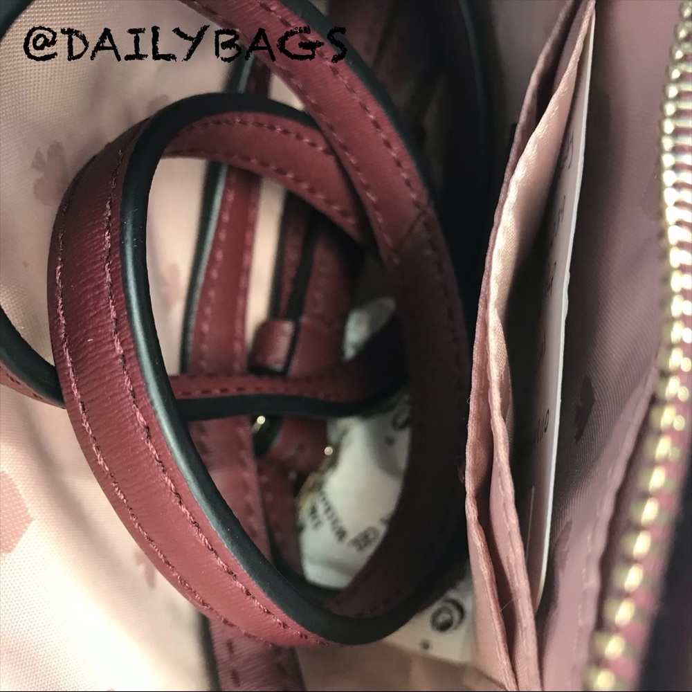 KATE SPADE DOG CROSSBODY PUP FLOWER BROWN WALLET - Picture 7 of 8